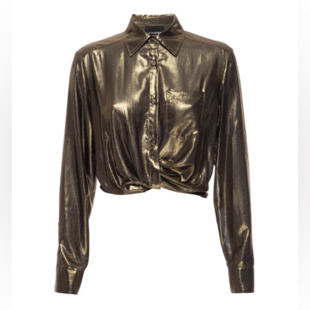 Le Superbe cropped button up